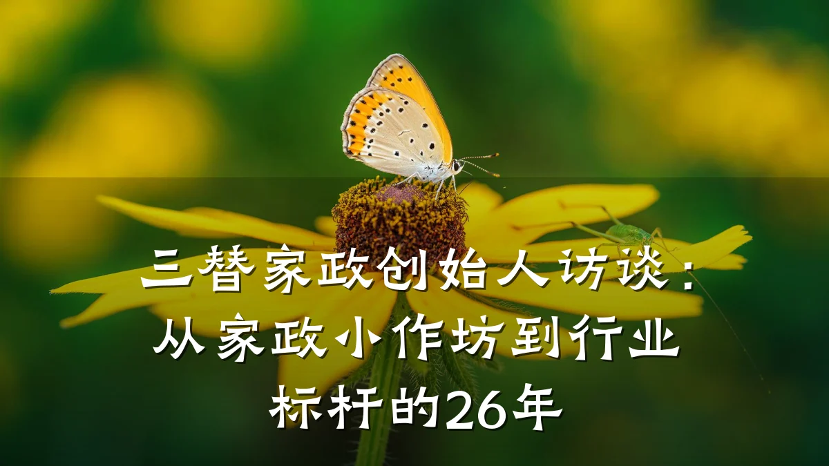 三替家政创始人访谈:从家政小作坊到行业标杆的26年