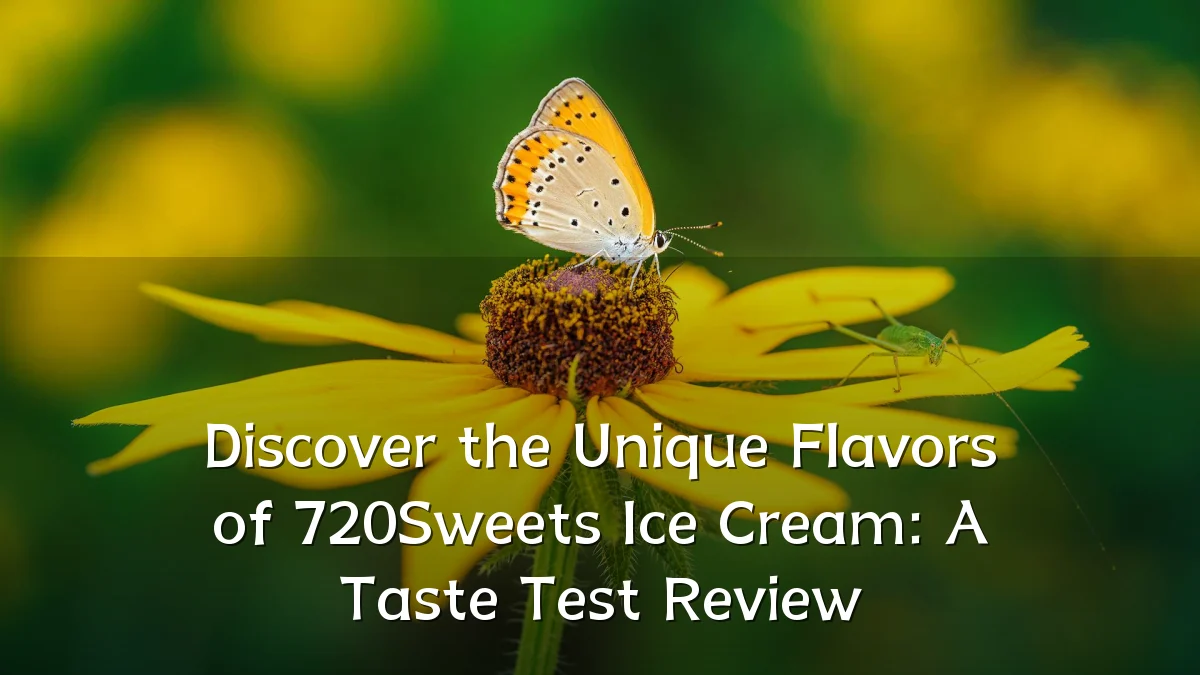Discover the Unique Flavors of 720Sweets Ice Cream: A Taste Test Review