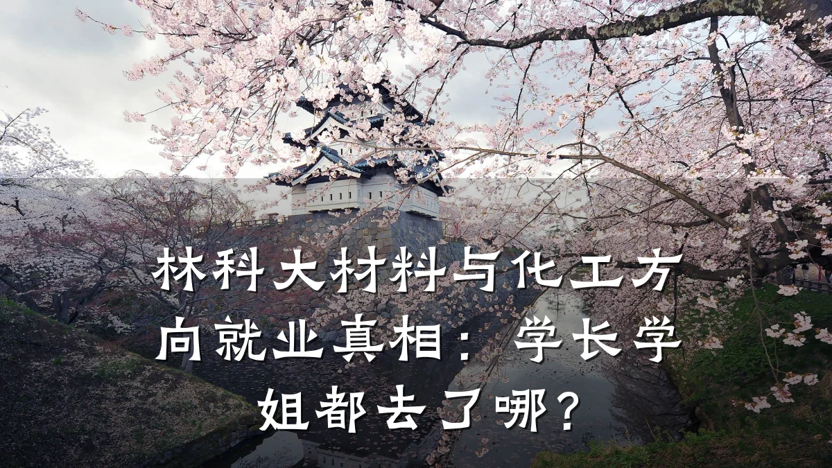 林科大材料与化工方向就业真相:学长学姐都去了哪?