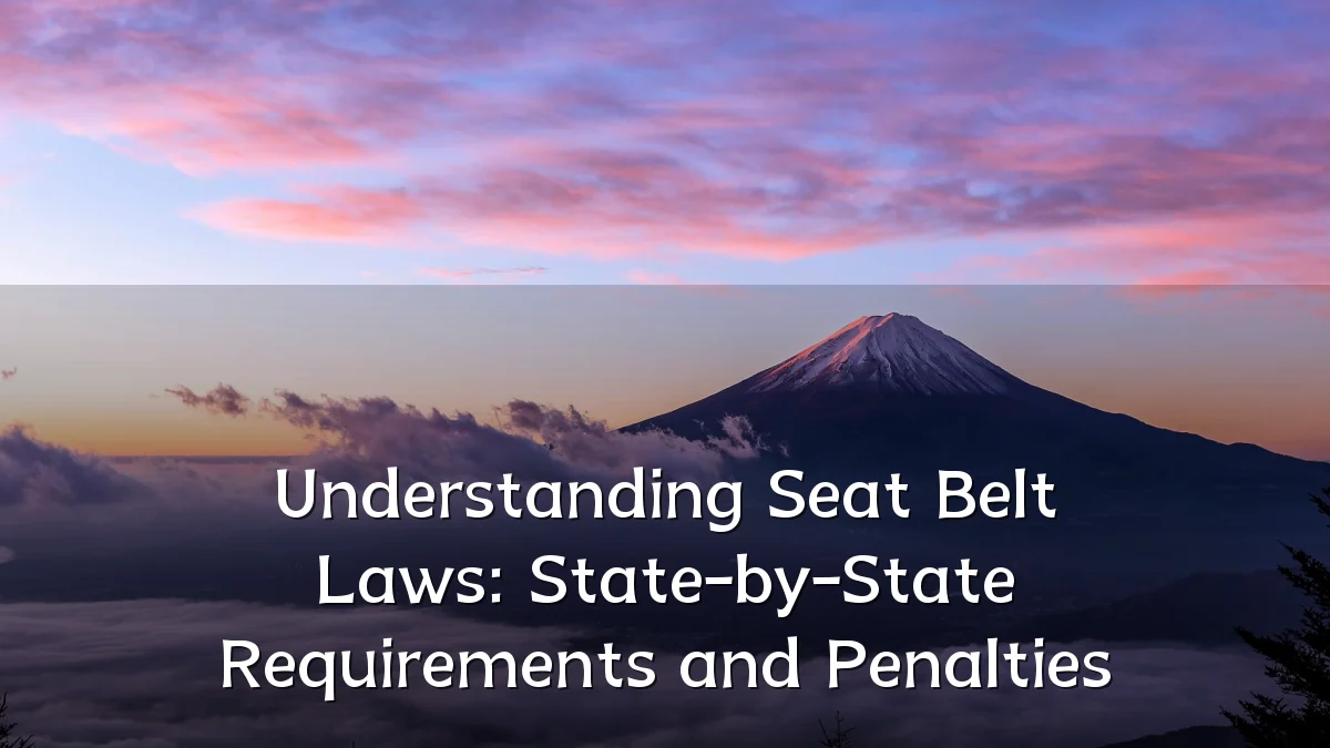 Understanding Seat Belt Laws: State-by-State Requirements and Penalties