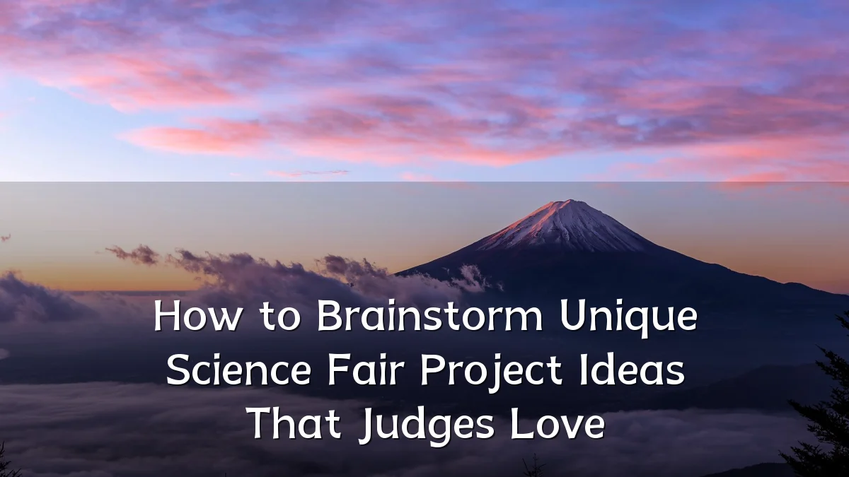 How to Brainstorm Unique Science Fair Project Ideas That Judges Love