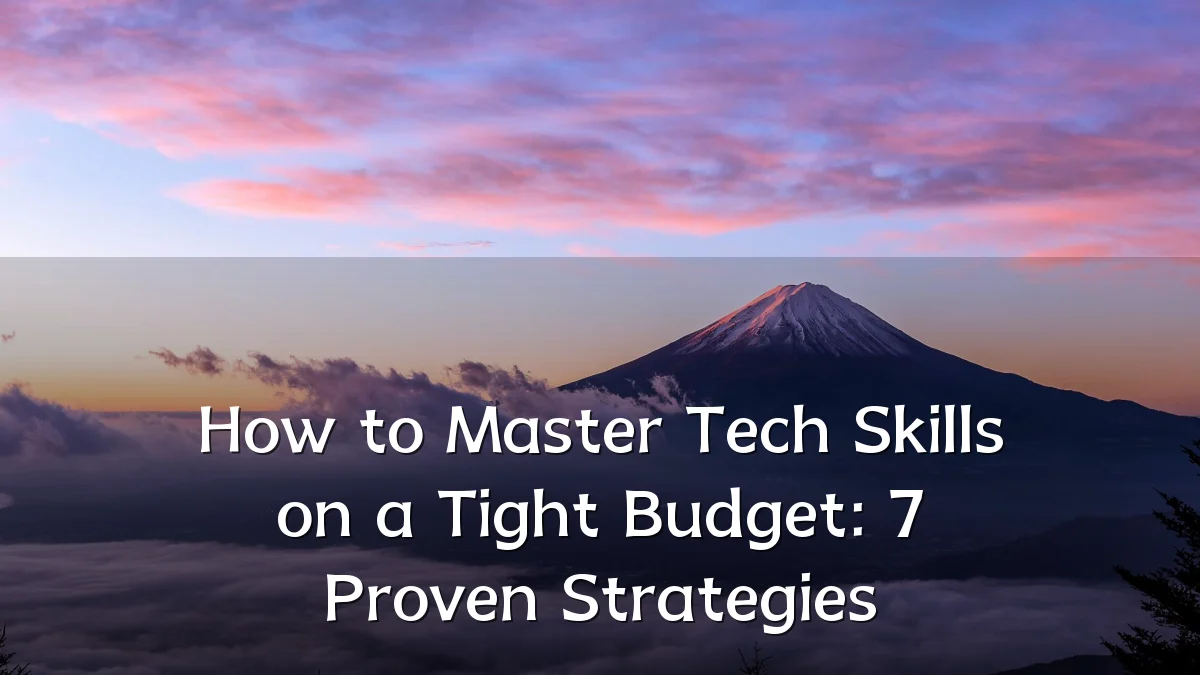 How to Master Tech Skills on a Tight Budget: 7 Proven Strategies